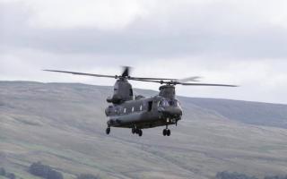An RAF Chinook helicopter flew over East Lancashire on Wednesday, August 9