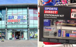 Sports Direct customers have pointed out the comical spelling mistake on the sports retailer's stationery kits - which were reportedly being sold as 