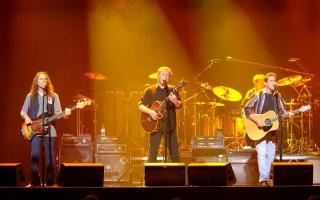 The Eagles perform on stage, during an intimate gig to promote their first album since their split on 1980, at the Indigo Music Club, O2 Arena, in London.