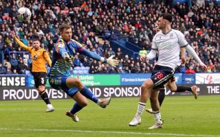 Aaron Collins produces a neat finish for his first Bolton Wanderers goal