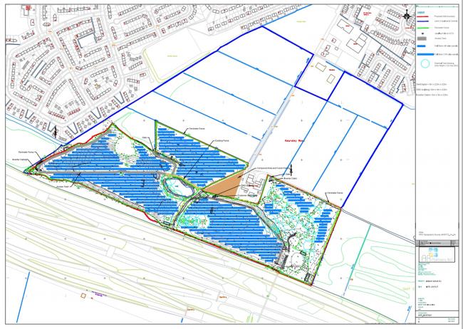 PLANS: The purposed scale of the 2,100 panel solar farm approved from Bunt Spur Farm in Kearsley