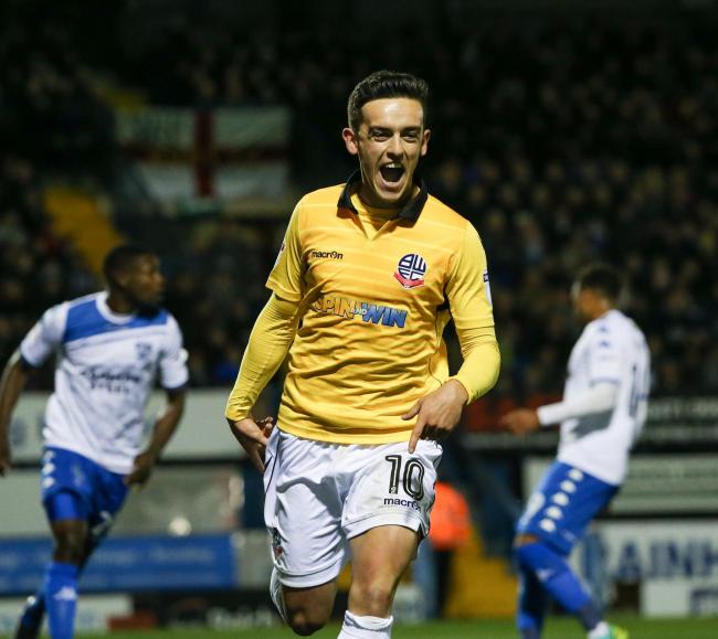 DOUBLE STRIKE: Zach Clough scored twice from the penalty spot at Gigg Lane