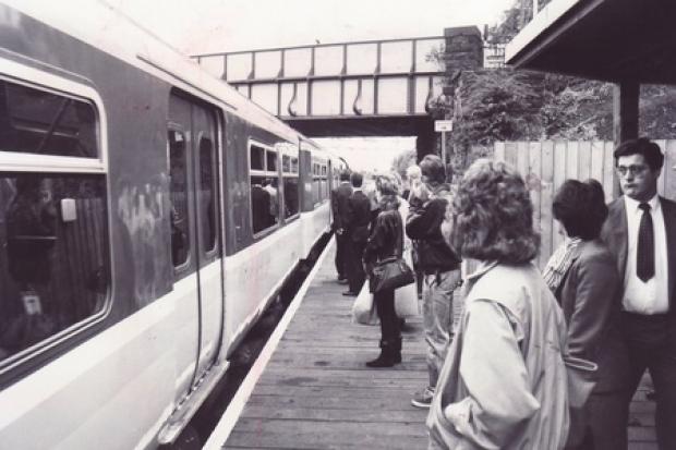 A story from 1988 reads that commuters are being ‘packed like sardines’ onto trains into Manchester. An interview with a pregnant Sharples woman read: It is not just the fact that we are standing, it is the fact that we are pushed into the train and c