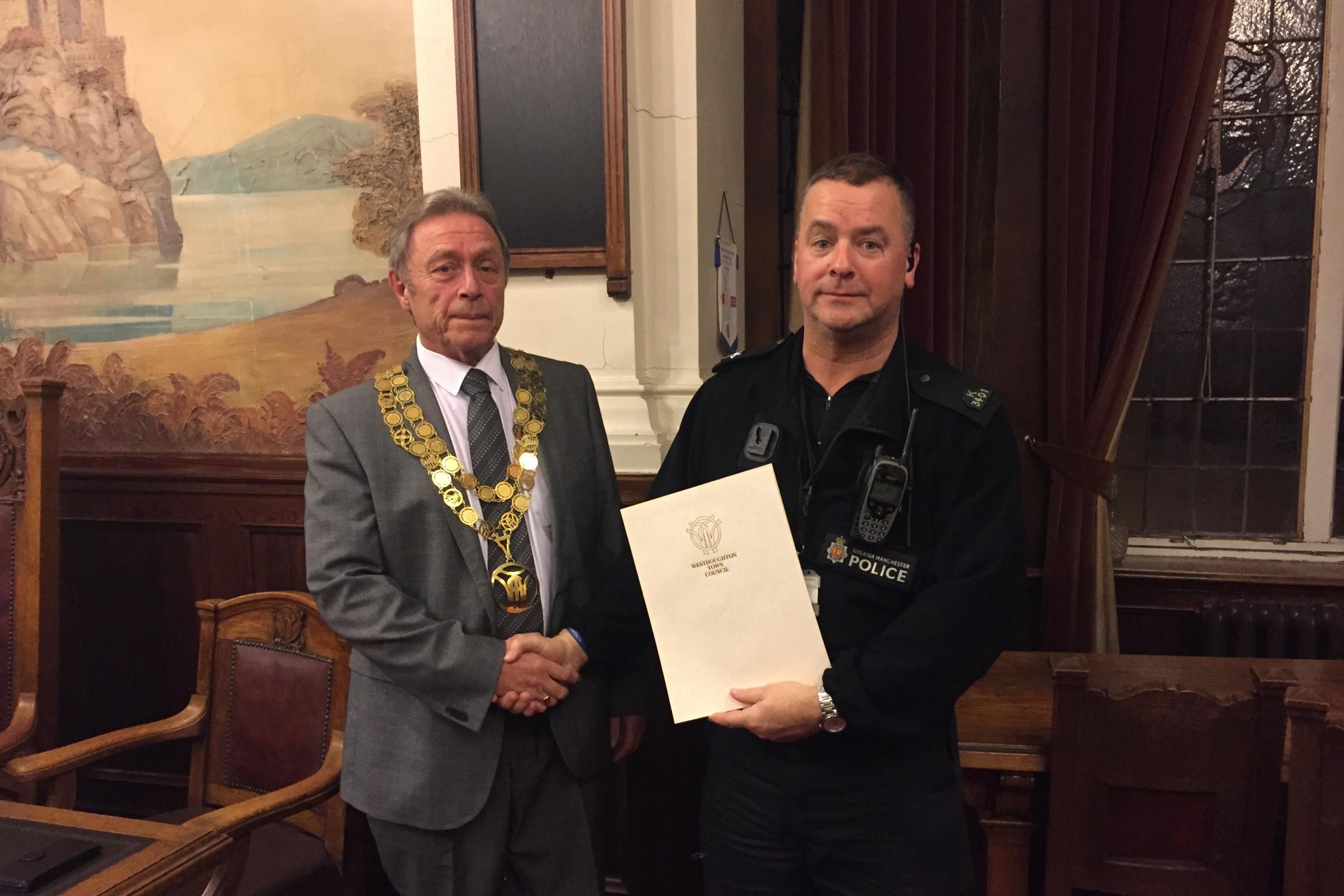 Longest serving officer receives special award after nearly two decades on the streets