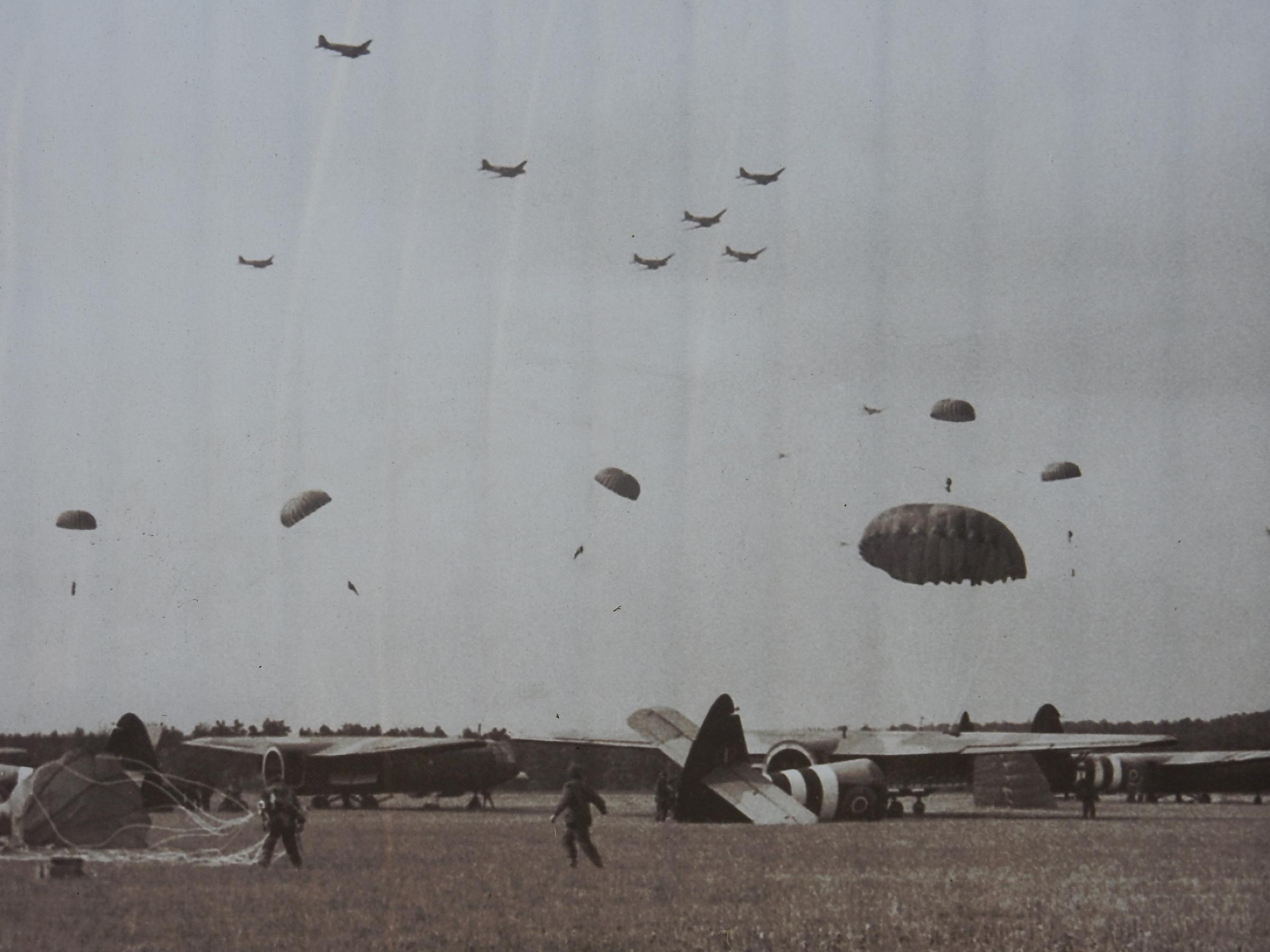 WAR: Troops landing at Arnhem